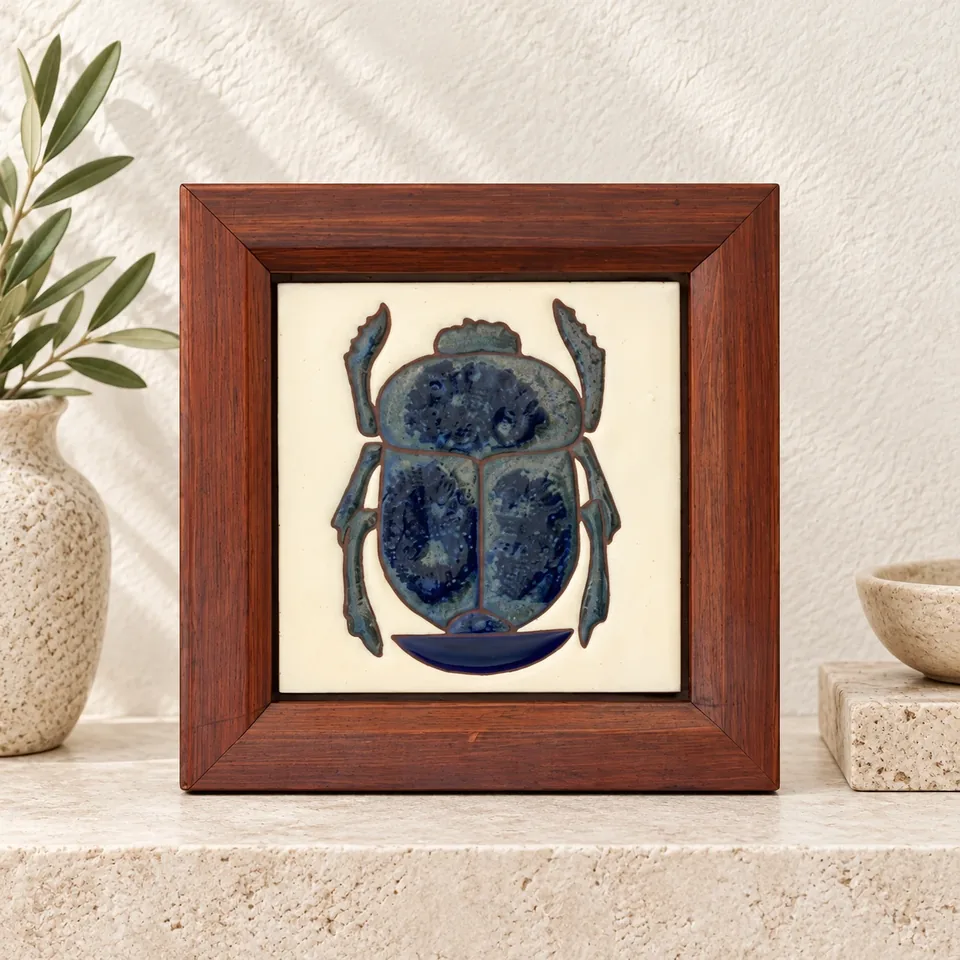 Premium front view of Cobalt Scarab